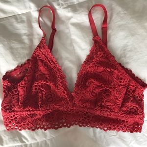 Aerie Size Large Deep Red Bralette, Sexy!